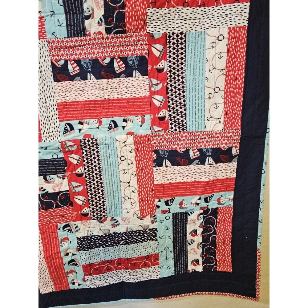 Nautical Quilt 34x44‎ Toddler/Crib Size  Classic Usa